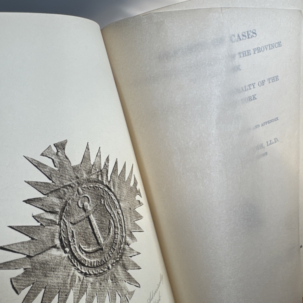 1925 Cases In Vice-Admiralty & Admiralty New York 1715-1788 Hough Yale Univ HC - Picture 12 of 16